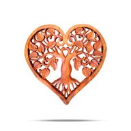 Panneau Arbre de Vie Décoratif Coeur en Bois 30cm