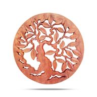 Panneau Arbre de Vie Décoratif Rond en Bois 40 cm