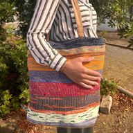 Grand Sac Tapis Recyclé - Nuances de Champignons