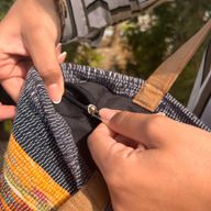 Grand Sac Tapis Recyclé - Nuances de Champignons