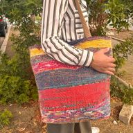 Grand Sac Tapis Recyclé - Nuances de Rose