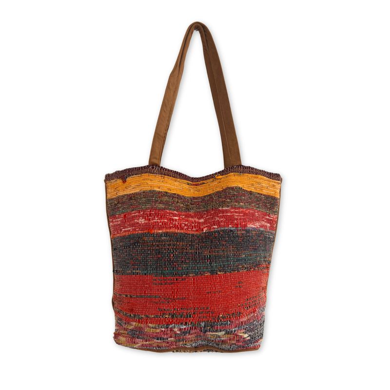 Grand Sac Tapis Recyclé - Nuances de Rose