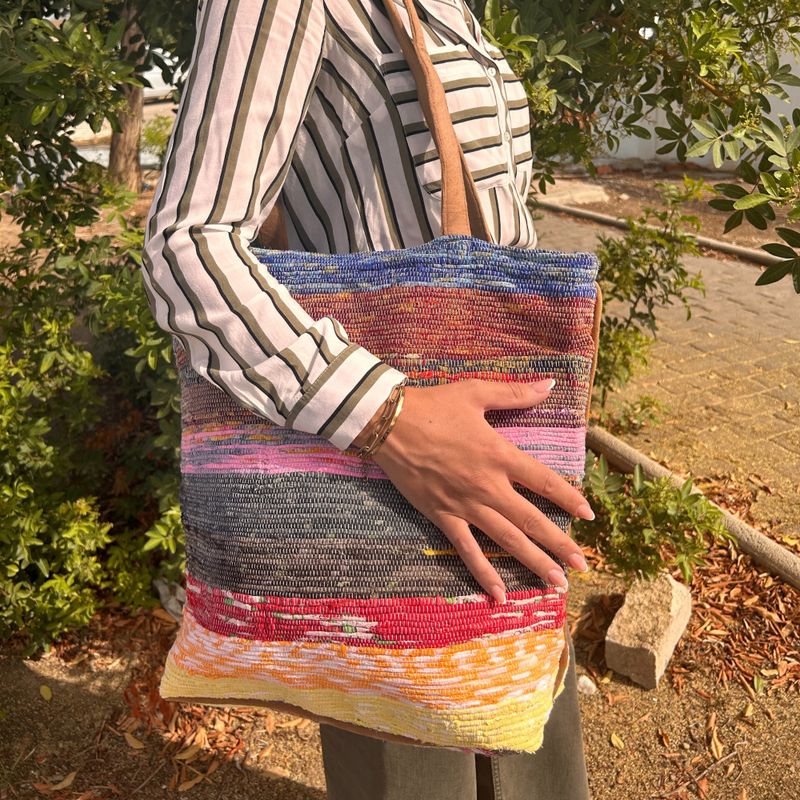 Grand Sac Tapis Recyclé - Nuances de Lavande