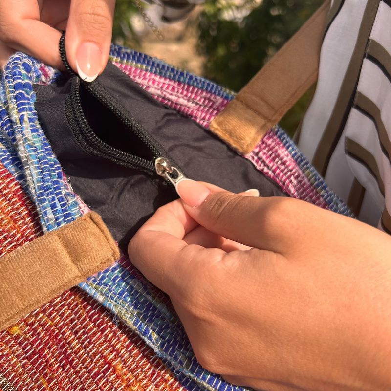 Grand Sac Tapis Recyclé - Nuances de Lavande