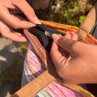 Grand Sac Tapis Recyclé - Nuances du Crépuscule