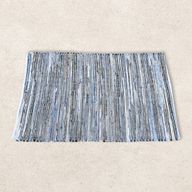 Grand Tapis Doux en Jute et Coton Recyclé - 130x170cm - Bleu