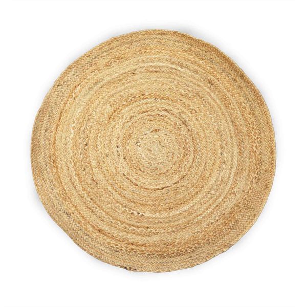 Tapis Rond Doux en Jute 90 cm