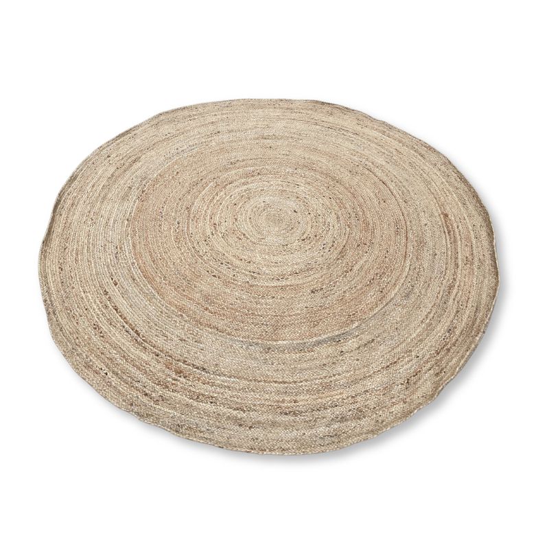 Très Grand Tapis Rond Doux en Jute 200cm