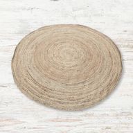 Très Grand Tapis Rond Doux en Jute 200cm