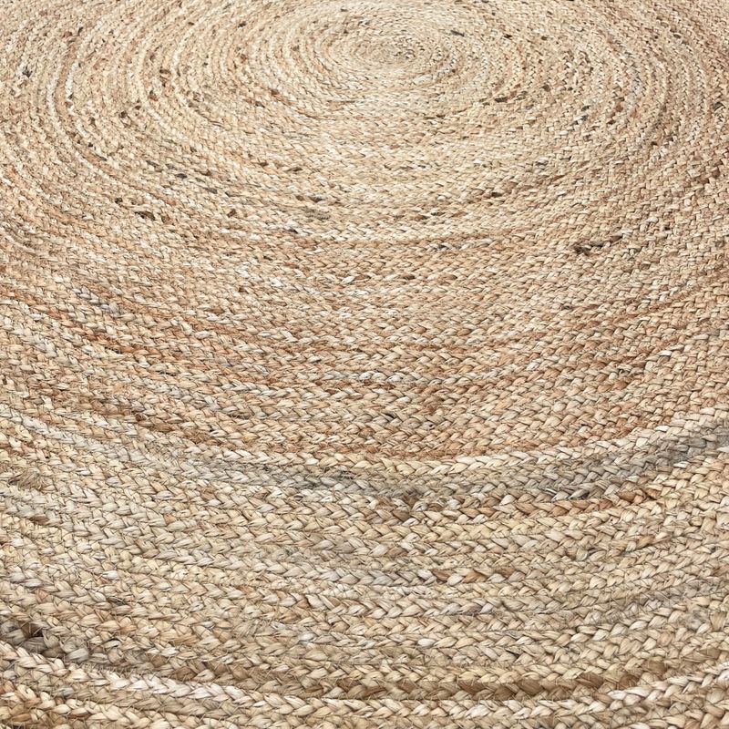 Très Grand Tapis Rond Doux en Jute 200cm