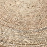 Très Grand Tapis Rond Doux en Jute 200cm