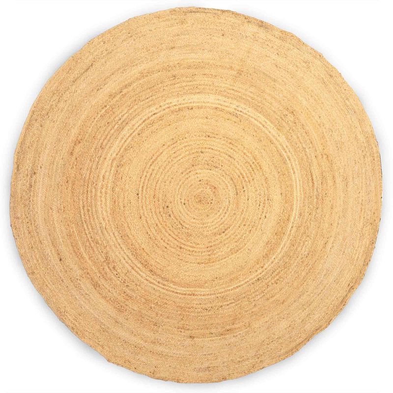 Très Grand Tapis Rond Doux en Jute 200cm