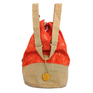 Sac à Dos Naturel - Toile Délavée Orange - Main Namasté