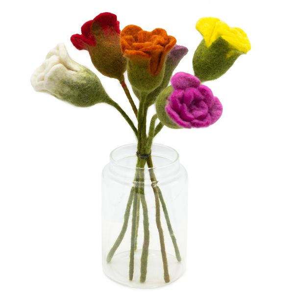 Fleurs en Feutrine  - Roses (couleurs assorties)