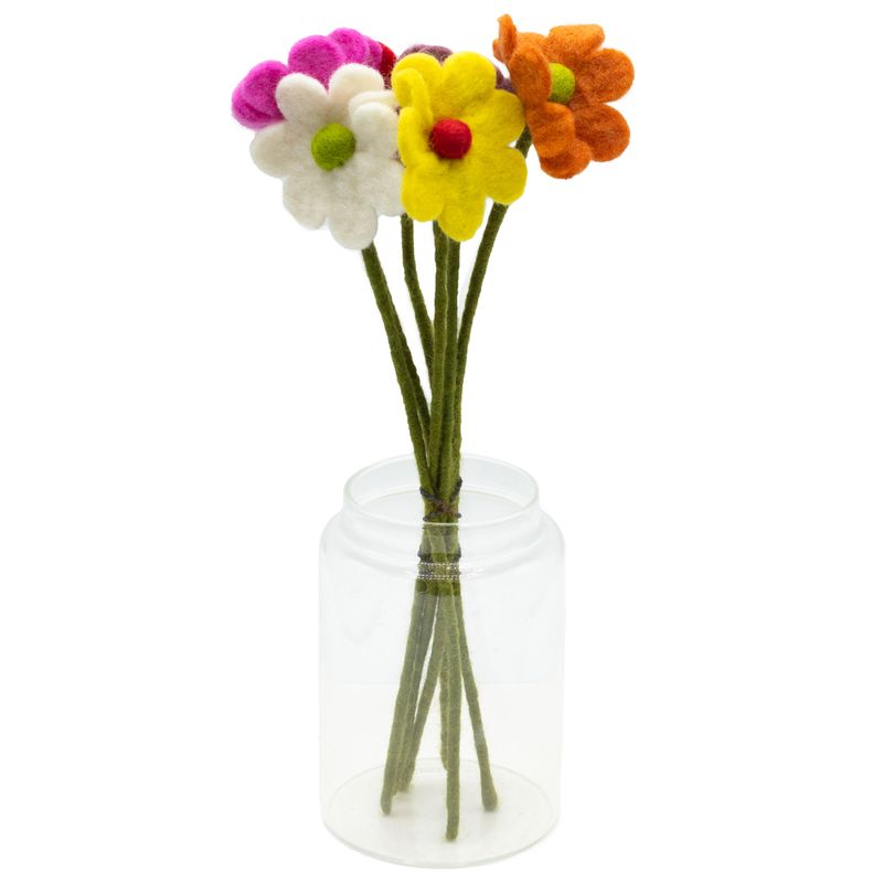 Fleurs en Feutrine - Marguerite (couleurs assorties)