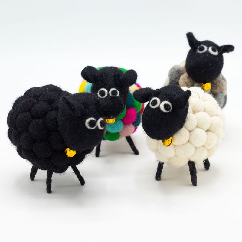 Petit Mouton en Feutrine - Multi Gris