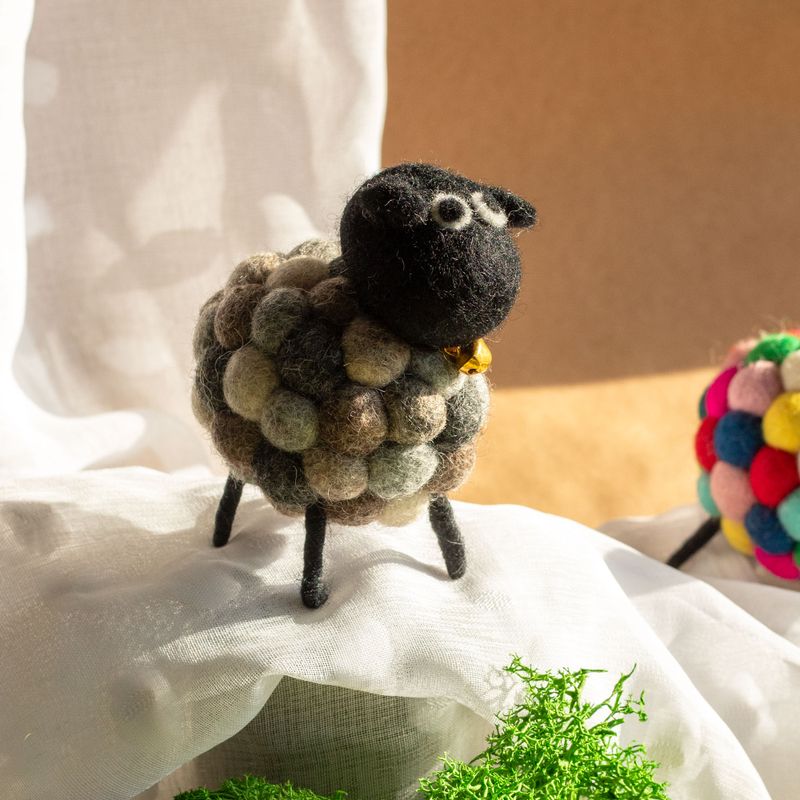 Petit Mouton en Feutrine - Multi Gris