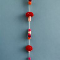 Tenture Murale en Feutre  - Champignons Rouges