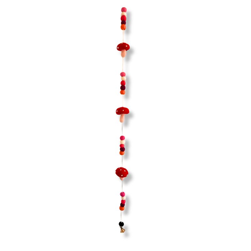 Tenture Murale en Feutre  - Champignons Rouges