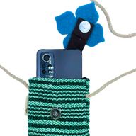 Sac Support Téléphone Rayures Vertes - Décor Floral