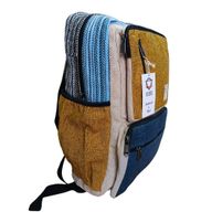 Grand Sac à Dos en Chanvre -Sarcelle & Curcuma
