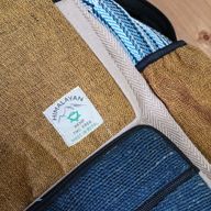 Grand Sac à Dos en Chanvre -Sarcelle & Curcuma