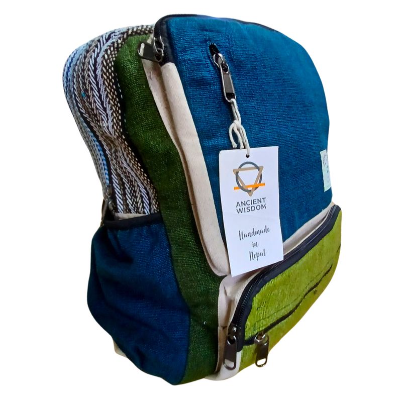 Grand Sac à Dos en Chanvre - Sarcelle & Sauge