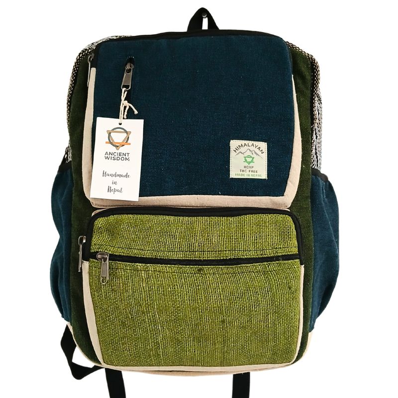 Grand Sac à Dos en Chanvre - Sarcelle & Sauge