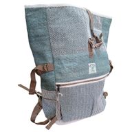 Sac à Dos Roulé de Randonnée en Chanvre - Vert Sauge