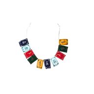 Drapeaux en Velours avec Mantra Tibétain OM - Petit (Lot de 10 Drapeaux)