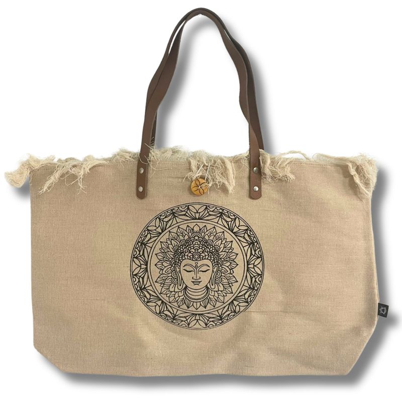 Sac en Toile Naturelle Poignée en Cuir - Inspiration