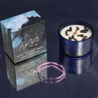 Bougies en Cristal du Zodiaque avec Bracelet de Pierres Précieuses - Pack de Démarrage