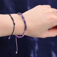 Bougie de Cristal du Zodiaque avec Bracelet de Pierres Précieuses - Verseau