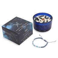 Bougie de Cristal du Zodiaque avec Bracelet de Pierres Précieuses  - Poisson
