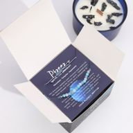 Bougie de Cristal du Zodiaque avec Bracelet de Pierres Précieuses  - Poisson
