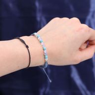 Bougie de Cristal du Zodiaque avec Bracelet de Pierres Précieuses  - Poisson