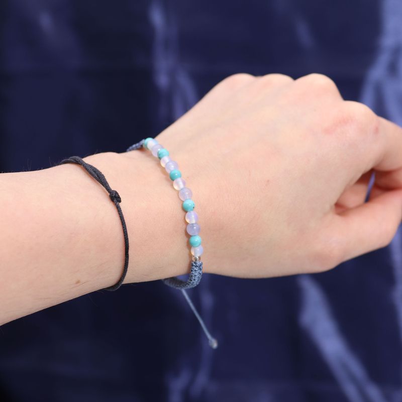 Bougie de Cristal du Zodiaque avec Bracelet de Pierres Précieuses  - Poisson