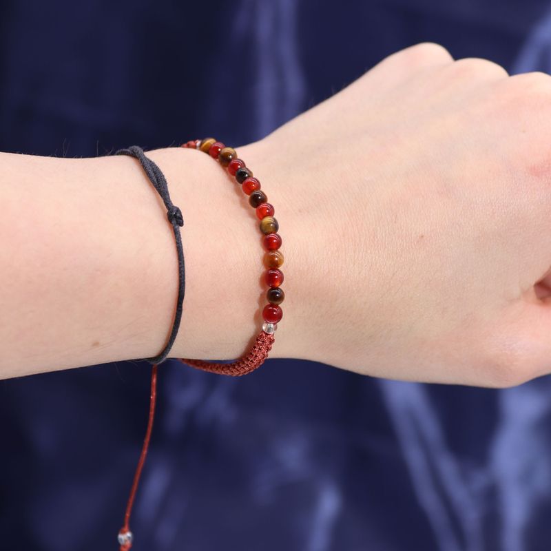 Bougie de Cristal du Zodiaque avec Bracelet de Pierres Précieuses - Lion