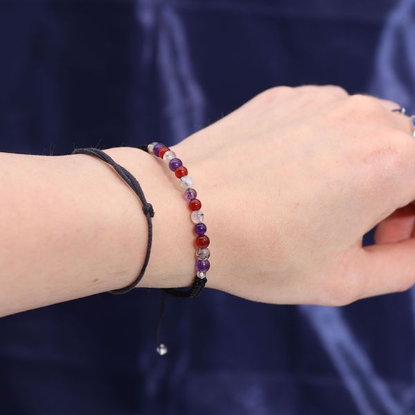Bougie de Cristal du Zodiaque avec Bracelet de Pierres Précieuses  - Vierge
