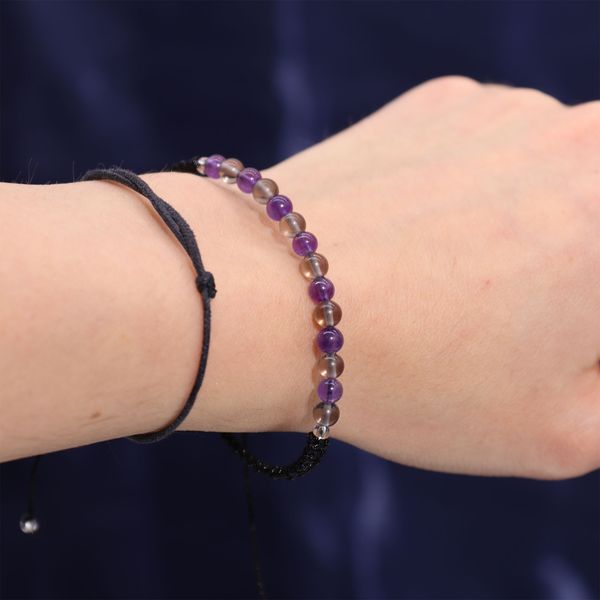 Bougie de Cristal du Zodiaque avec Bracelet de Pierres Précieuses  - Capricorne
