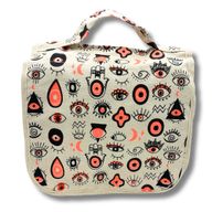 Grande Trousse de Toilette en Toile de Coton Multi Yeux