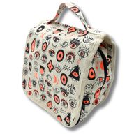 Grande Trousse de Toilette en Toile de Coton Multi Yeux