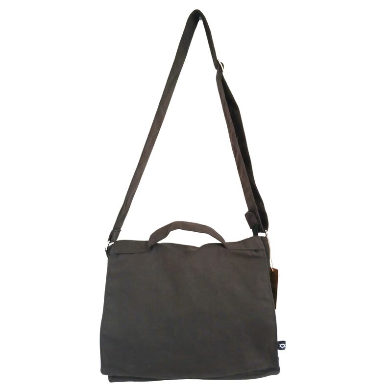 Sacoche pour Ordinateur Portable en Toile de Coton - Anthracite
