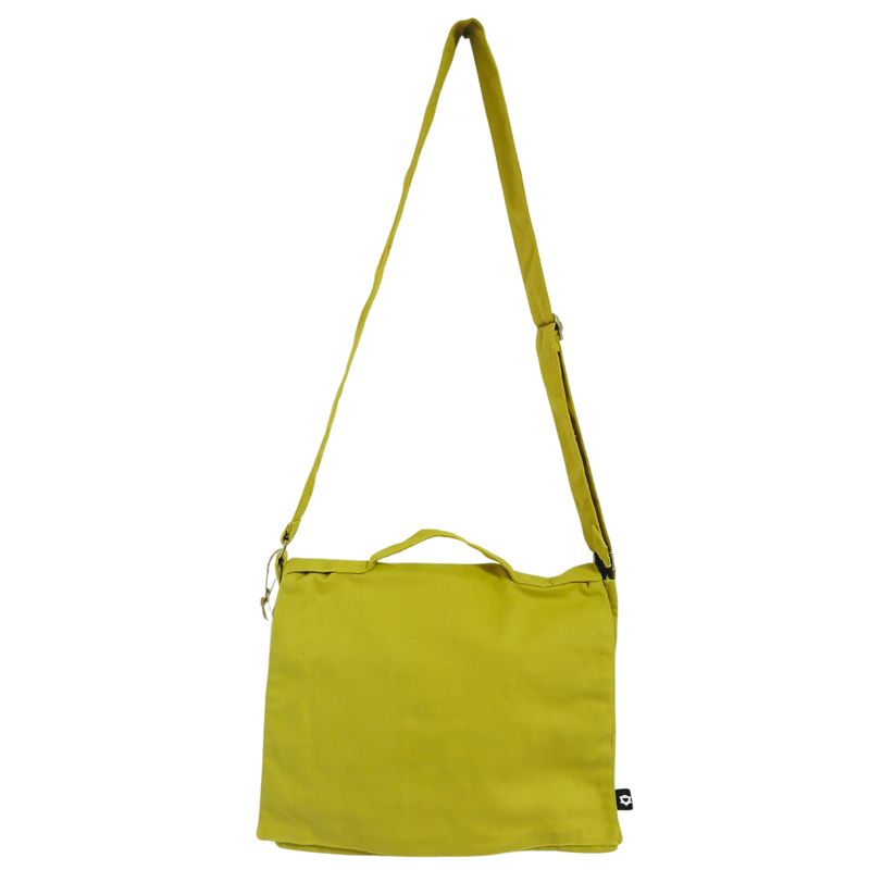 Sacoche pour Ordinateur Portable en Toile de Coton - Moutarde