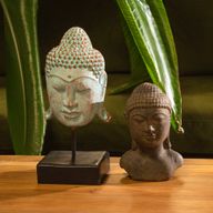 Tête de Bouddha Tranquilité - Grise