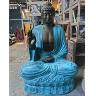 Grand Bouddha Enseignement Turquoise & Pierre sur Lotus - 2m