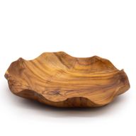 Bol à Fruits Rond Lisse en Bois de Teck - 28x5,5 cm