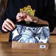 Grandes Pochettes Tropicales de Luxe - (3x2 motifs assortis) - 26x17cm