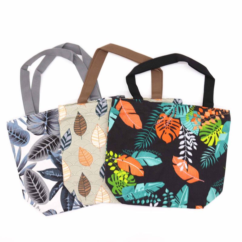 Sac de Shopping Pratique Tropical - (3 x designs assortis) - 32 x 23 x 10 cm