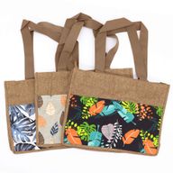 Sac de Courses Tropical Market - (3 motifs assortis) - 40 x 30 x 9 cm
